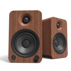 Kanto YU4 140W Powered Bookshelf Bluetooth Speakers - Walnut 