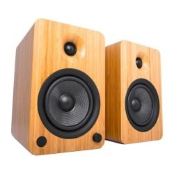 kanto yu6 powered bookshelf speakers Bamboo