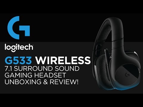 Logitech G533 Wireless 7.1 Surround Sound Gaming Headset Unboxing, Review & Microphone Test!