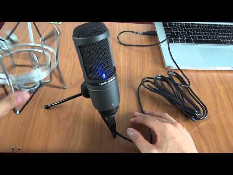 Audio-Technica AT2020 USB Condenser Mic UNBOXING & TEST