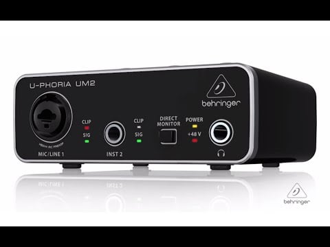 U-PHORIA UM2 Audiophile 2x2 USB Audio Interface with XENYX Mic Preamplifier