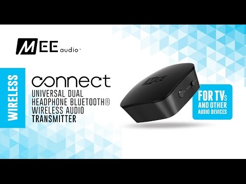 MEE audio Connect Universal Dual Headphone/Speaker Bluetooth Wireless Audio Transmitter for TV