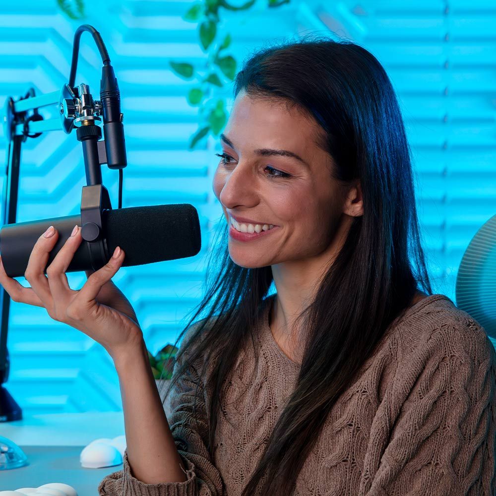 دعم الميكروفونات الاحترافية