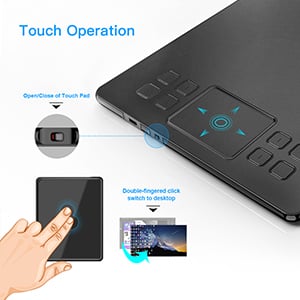 Gesture Touch Pad and 8 Hot Keys