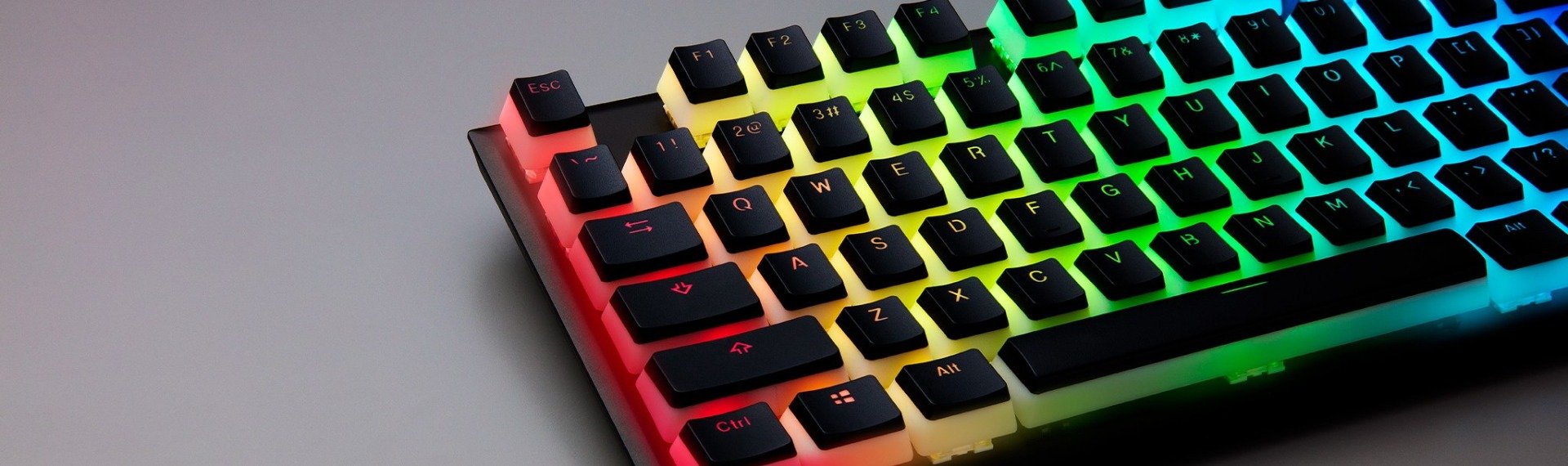 Translucent keycaps designed to complement RGB lighting