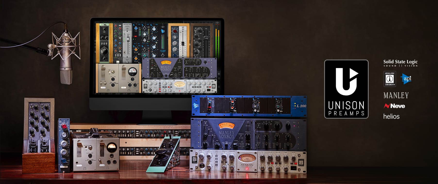 Unison™ Technology for Stunning Mic and Guitar Preamp Emulations