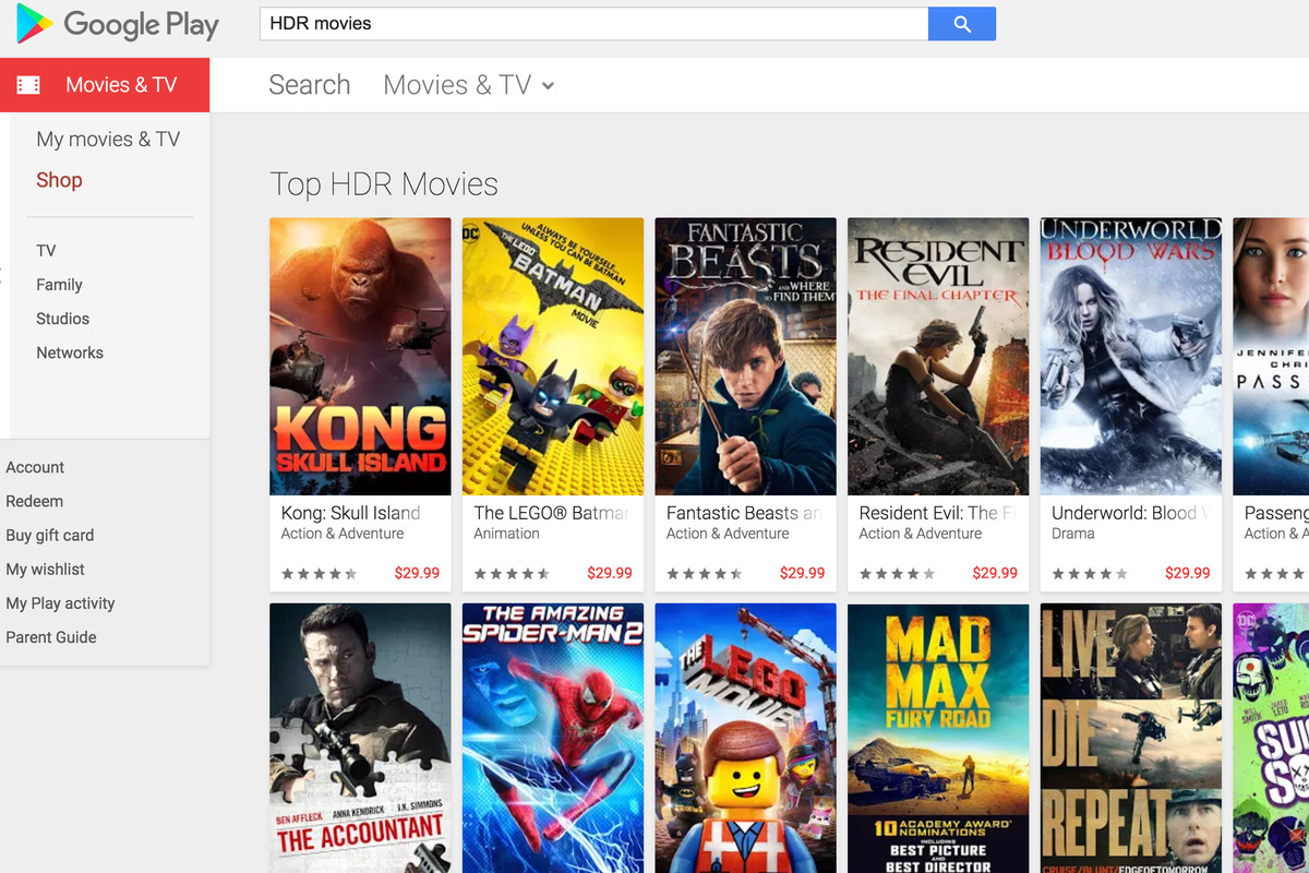 Google تدعم البث بتقنية 4K HDR عبر Google Play Movies