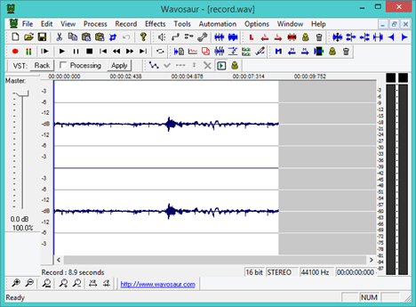 برامج تسجيل الصوت Wavosaur audio recorder