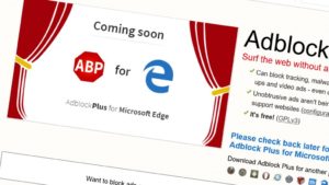 حجب الإعلانات على Microsoft Edge بواسطة Adblock Plus
