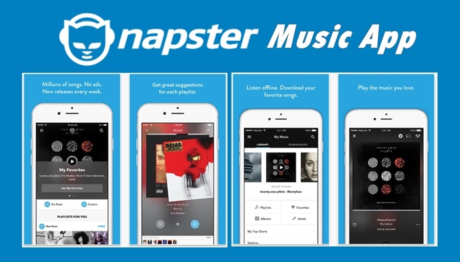 برنامج تحميل اغاني بدقة عالية مجاناً على أندرويد و أيفون - Napster