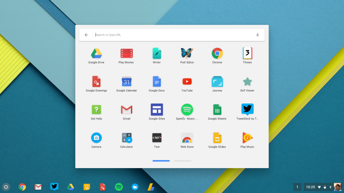 واجهة نظام Chrome OS