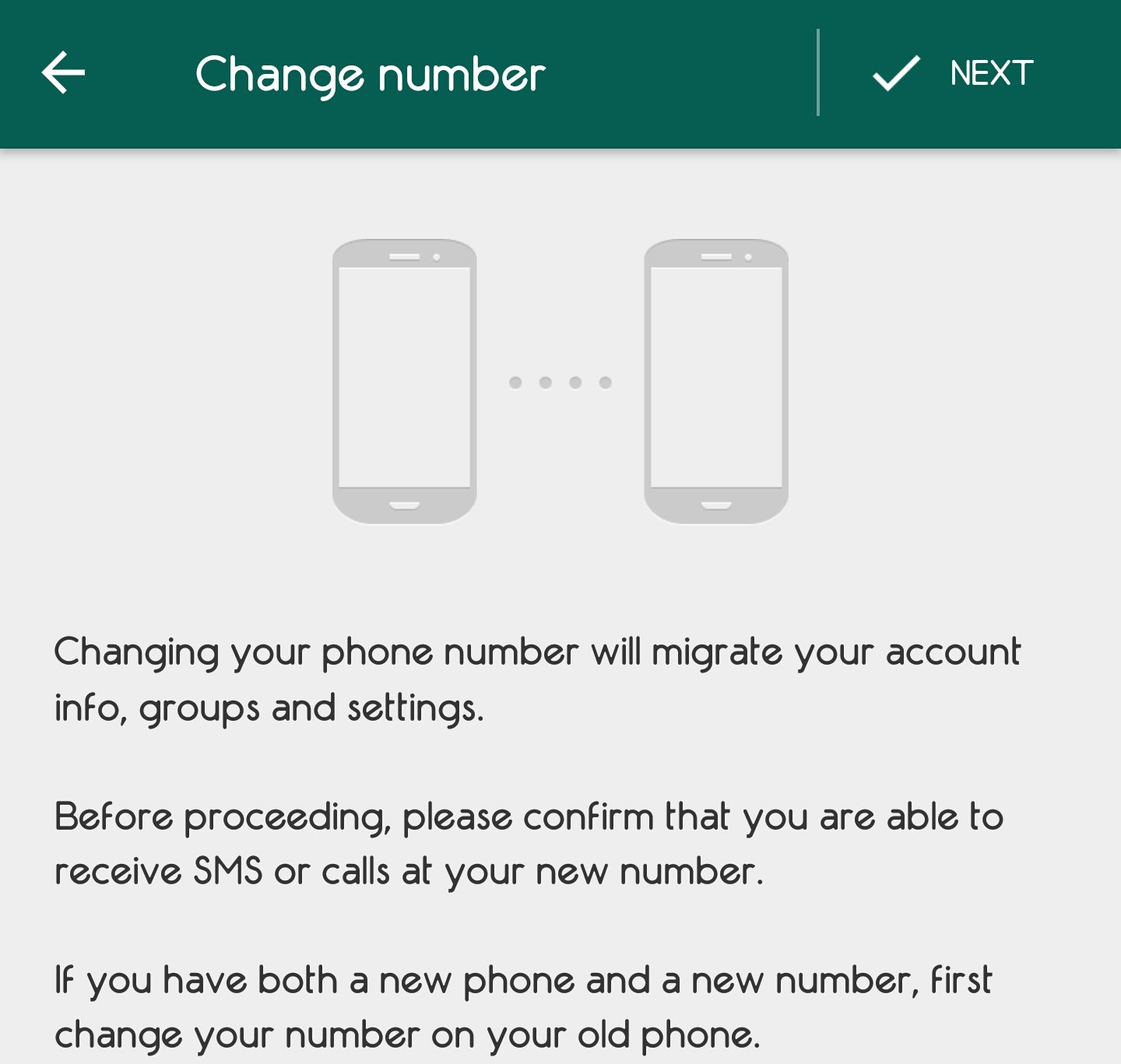 تغيير رقم الواتس اب في نفس الهاتف