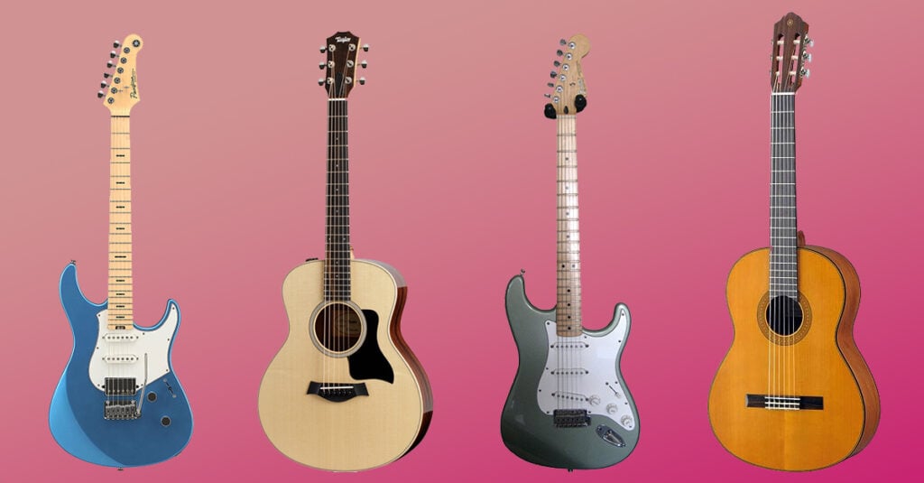 دليل انواع الجيتار المختلفة