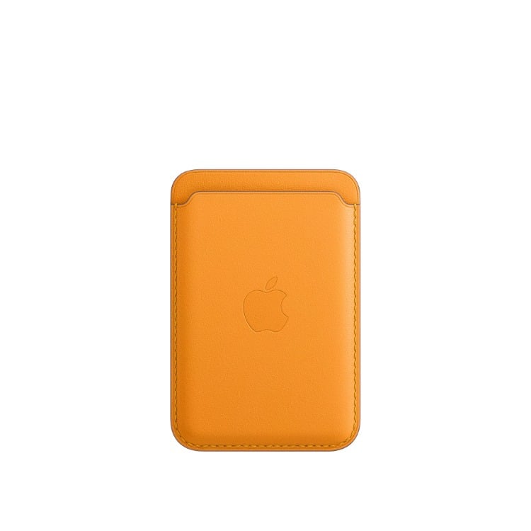 iPhone 12 Leather Wallet with MagSafe - California Poppy - كفر و محفظة ايفون 12