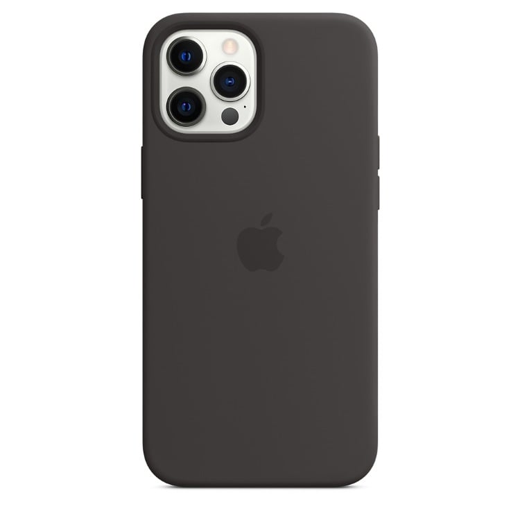 iPhone 12 Pro Max Silicone Case with MagSafe - Black - كفر ايفون 12