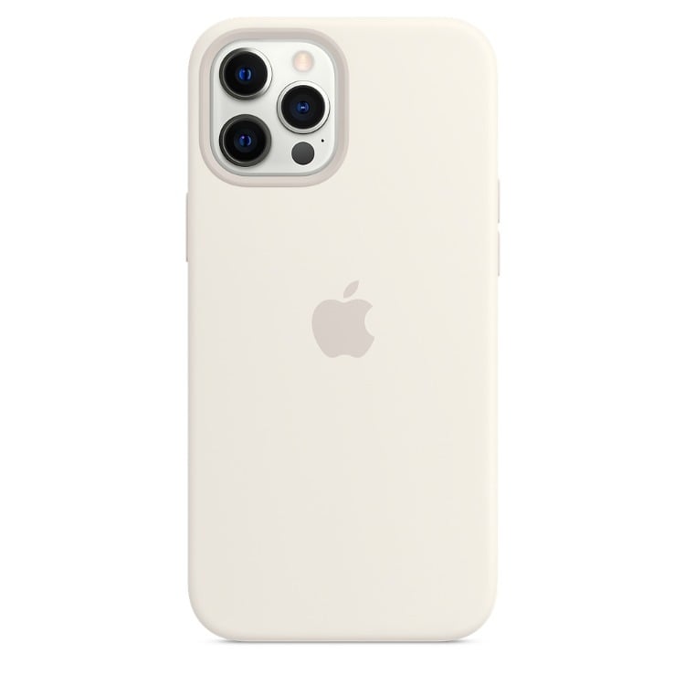 iPhone 12 Pro Max Silicone Case with MagSafe - White - كفر ايفون 12