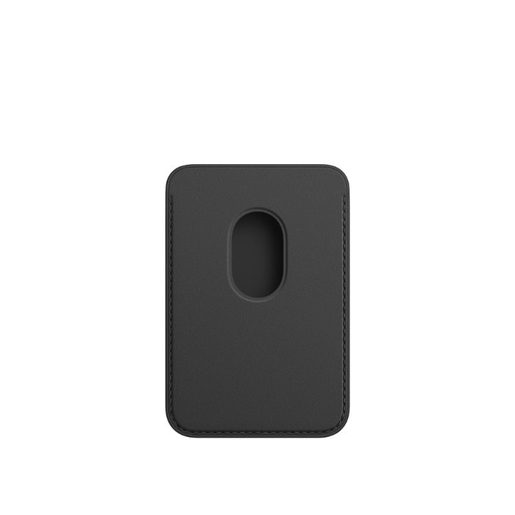 iPhone Leather Wallet with MagSafe - Black - كفر و محفظة آيفون 12 الجلدية - 2