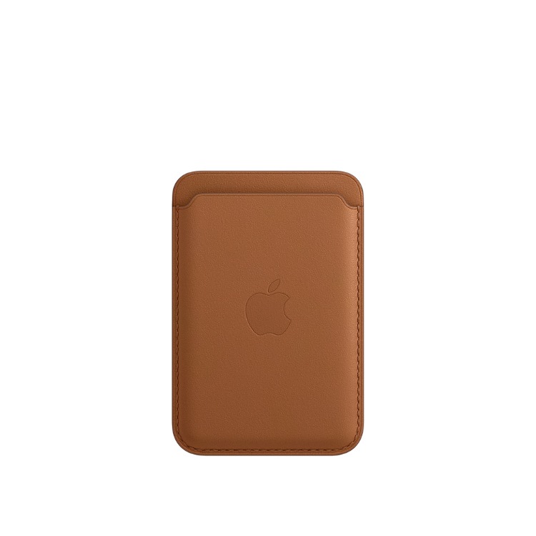 iPhone Leather Wallet with MagSafe - Saddle Brown - كفر و محفظة آيفون 12 جلدية