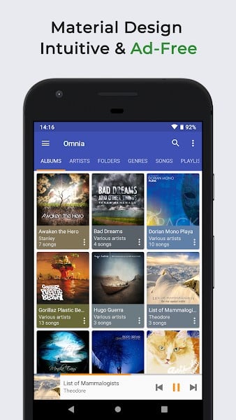 تطبيق Omnia Music Player - 1