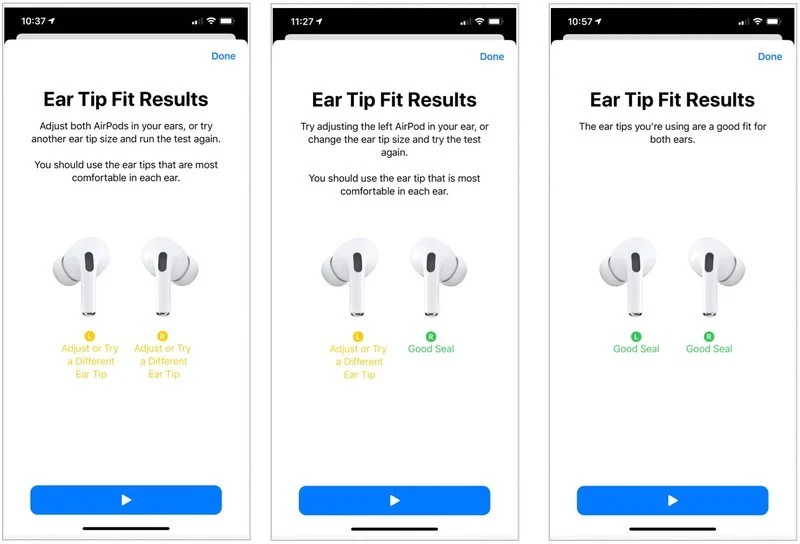 اختبار Ear Tip Fit Test