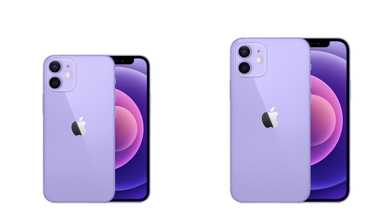 ألوان ايفون 12 وايفون 12 ميني - iPhone 12 وiPhone 12 Mini لون ليلكي أرجواني (Purple)
