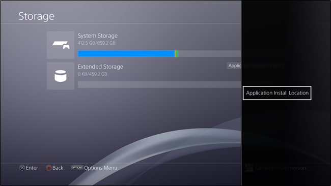 How to transfer the external disk into default storage on PlayStation 4