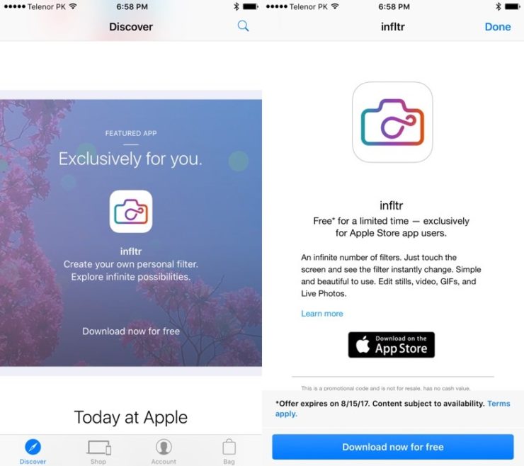 Apple Store offers photo editing app Infltr for free until 15 August, Know everything about and how to download it