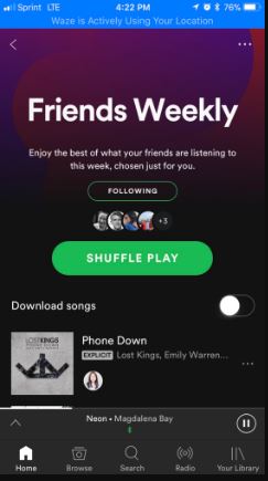 Spotify friends playlist